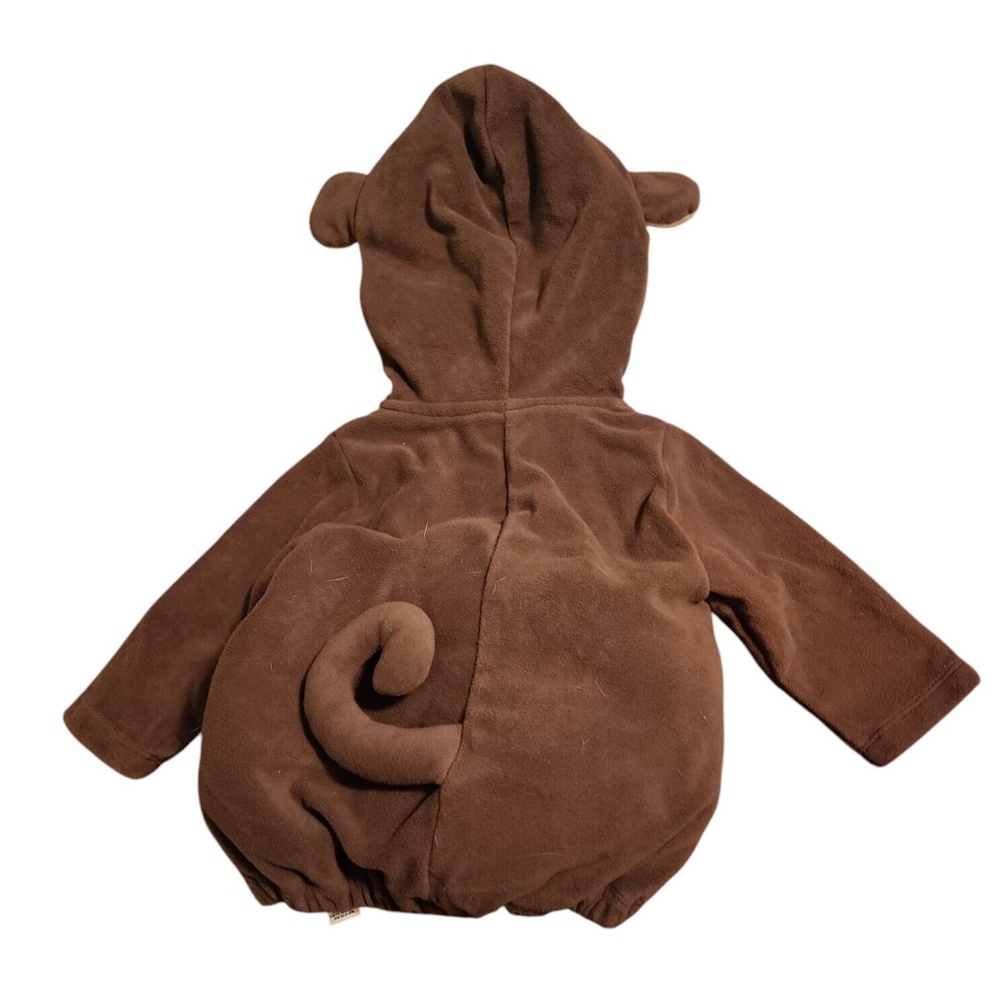 Carters Monkey Costume‎ Outfit Fleece Hooded Brown Halloween Cosplay 6-9M - Picture 2 of 5